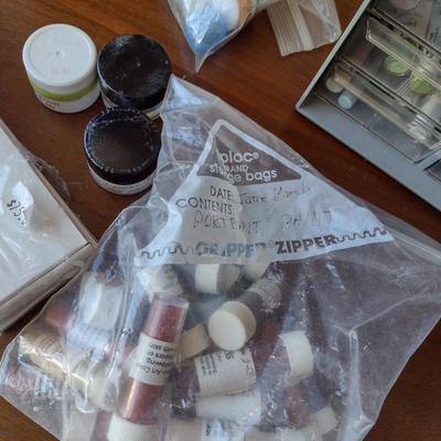 Nice Selection of Paint Pigment Powders and Two Pigeon Hole Organizers (Paints #1)