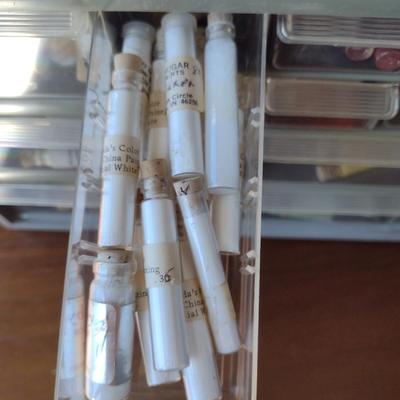Nice Selection of Paint Pigment Powders in Pigeon Hole Organizer Box (Paints #4)