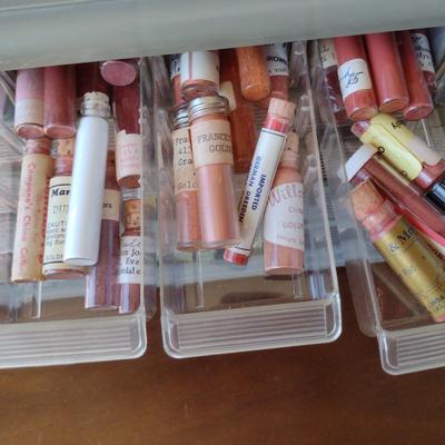 Nice Selection of Paint Pigment Powders in Pigeon Hole Organizer Box (Paints #4)