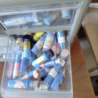 Nice Selection of Paint Pigment Powders in Pigeon Hole Organizer Box (Paints #4)