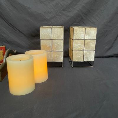 Signed Reverse Painted Glass & Wood Coasters + More Bohemian Decor (LR-SS)