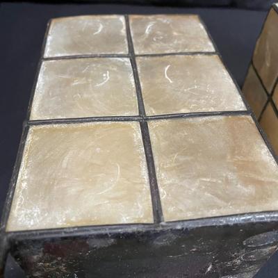 Signed Reverse Painted Glass & Wood Coasters + More Bohemian Decor (LR-SS)