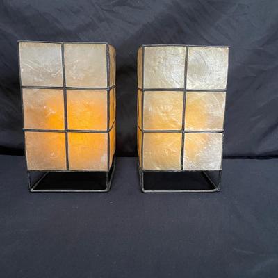 Signed Reverse Painted Glass & Wood Coasters + More Bohemian Decor (LR-SS)