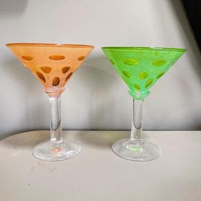 Hand Blown Textured MCM Barware (DR-SS)