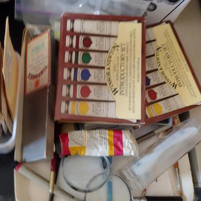 Collection of Paints, Paint Pigments, Paint Saver Palette Boxes, and Painting Accessories (Paints #6)