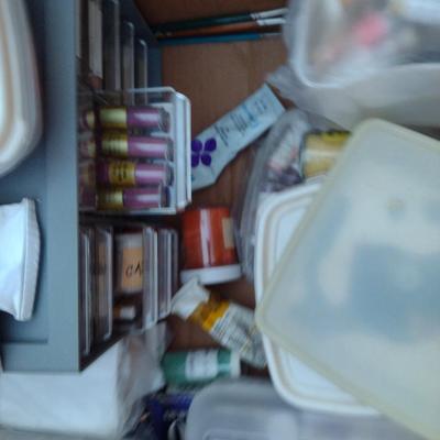 Collection of Paints, Paint Pigments, Paint Saver Palette Boxes, and Painting Accessories (Paints #6)