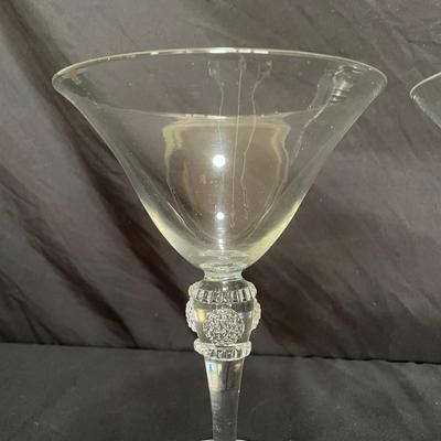 Juliska Martini Glasses & Stering Olive Picks (DR-SS)