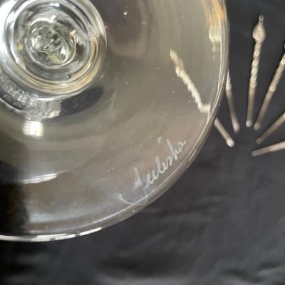 Juliska Martini Glasses & Stering Olive Picks (DR-SS)
