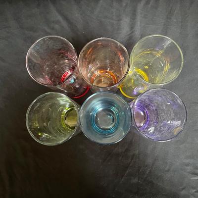 Rainbow of Tall Glasses & Pitcher (DR-SS)