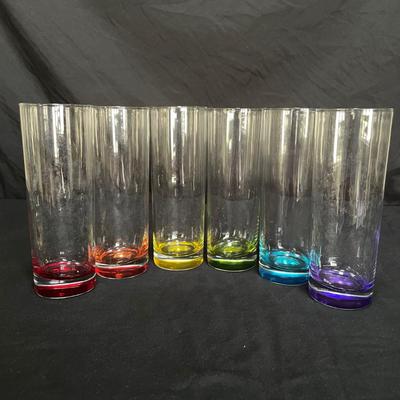 Rainbow of Tall Glasses & Pitcher (DR-SS)