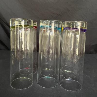 Rainbow of Tall Glasses & Pitcher (DR-SS)