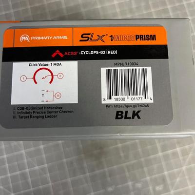 Primary Arms 1X Micro Prism, Like New 