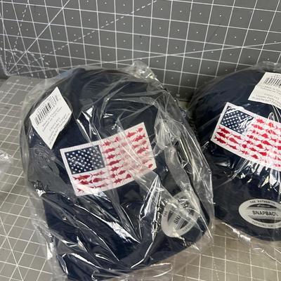 4 Columbia FISH FLAG Snap Back  HAT, NEW 