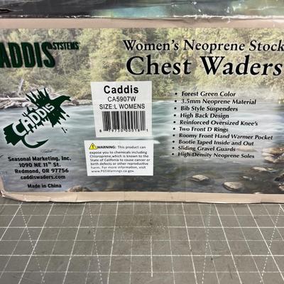 CADDIS Neoprene Stocking Footed Chest Wader  Woman's Large