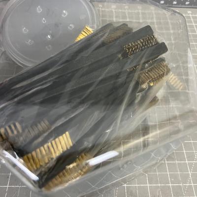 Box Full of Brass Brushes 
