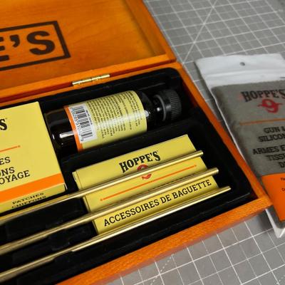 Gun Cleaning Kit, New in Wood Box