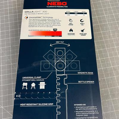 NEBO Grill Light 300 Detachable work light. 