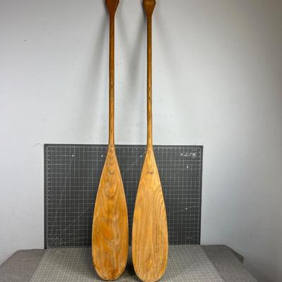 Pair of Vintage Canoe Paddles 