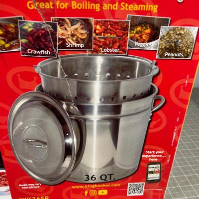 KING Cooker Stainless Steel Pot, Lid & Basket 