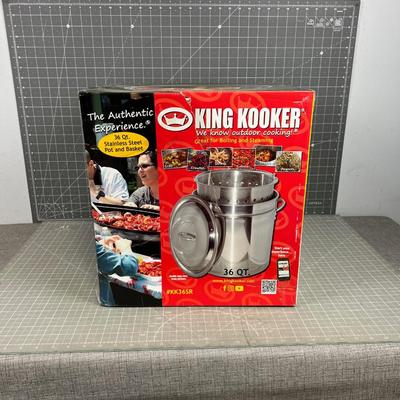 KING Cooker Stainless Steel Pot, Lid & Basket 
