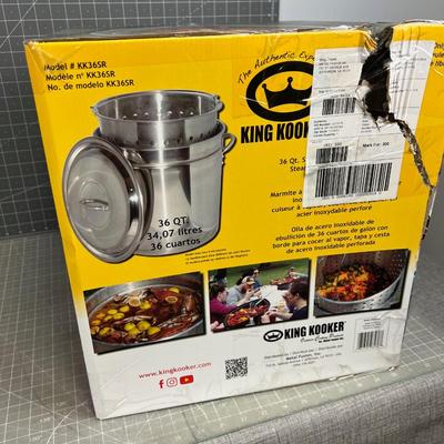 KING Cooker Stainless Steel Pot, Lid & Basket 