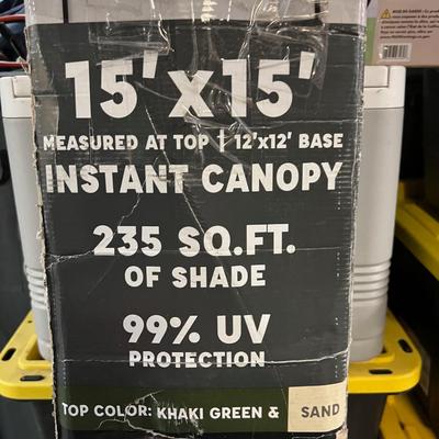 YOLI   Easy Lift Canopy 15 x15 Khaki and Sand Color 