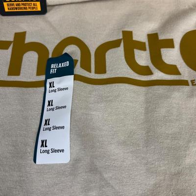 Carhartt NEW Men's Long Sleeve LOGO T-Shirt - Cream Color