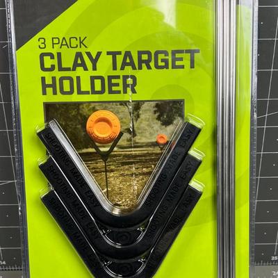 3 Pack Clay Target Holder NEW 