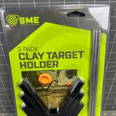 3 Pack Clay Target Holder NEW 