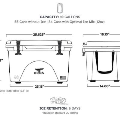 ORCA 40 Quart Lime Green Cooler New