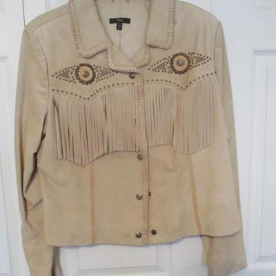 Reba Leather Shell & Polyester Lining Jacket Size XL