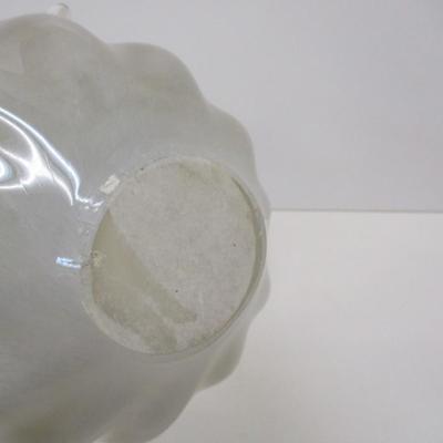 Murano Style White Glass Bowl