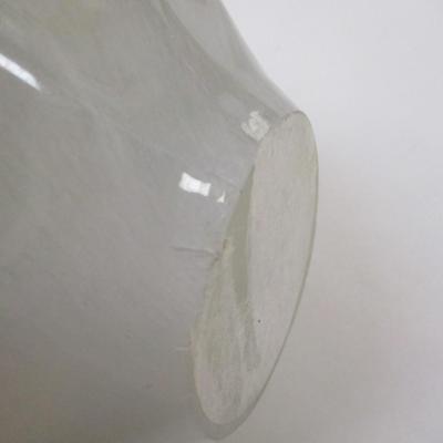 Murano Style White Glass Bowl