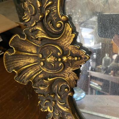 Vintage gilt framed rococco style mirror