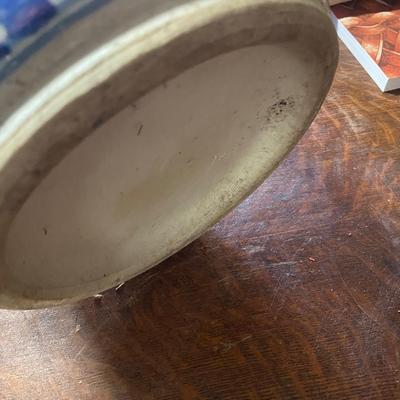 18" blue and white umbrella stand