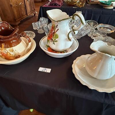 3 Pitchers & Washbowls