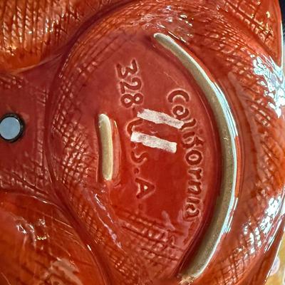 Vintage Orange Ceramic Serving Dish - California Pottery