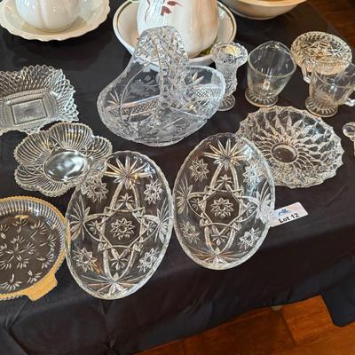 Assortment of Cut Glass / Crystal Pieces