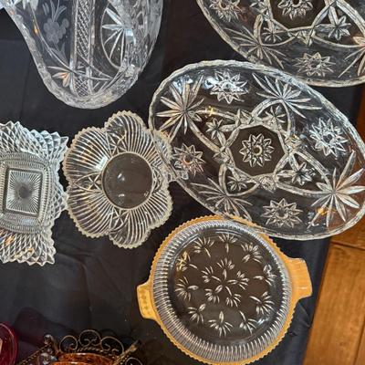 Assortment of Cut Glass / Crystal Pieces