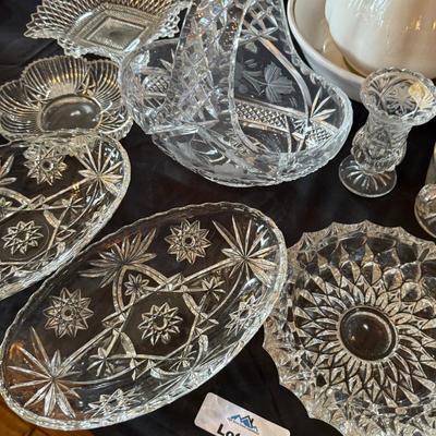 Assortment of Cut Glass / Crystal Pieces