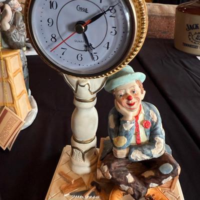 3 ceramic clown figures - 1 Ron Lee, 1 Emmit Kelley