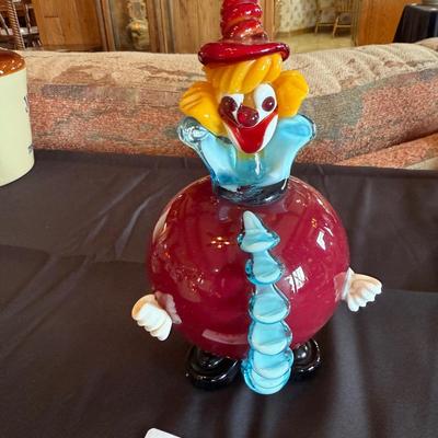 Hand Blown Fat Body Murano glass clown