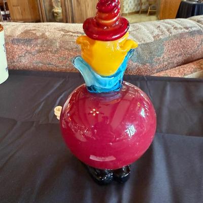 Hand Blown Fat Body Murano glass clown