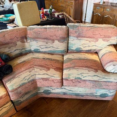 Southwestern Theme 2 Piece upholstered Sectional Sofa