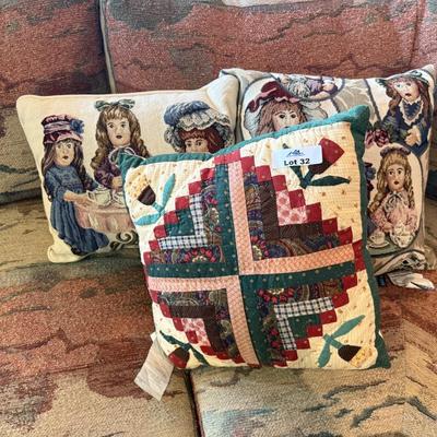 3 Throw Pillows