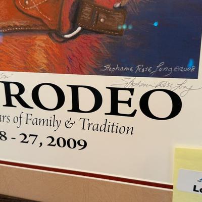 Reno Rodeo framed poster signed & numbered 2009