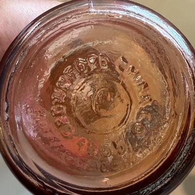 Vintage Pink Glass Milk Bottle from 1965