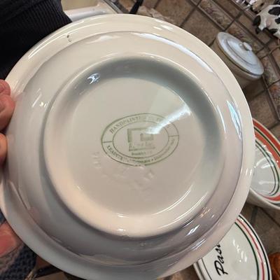3 Large Pasta Serving Bowls & 4 other bowls