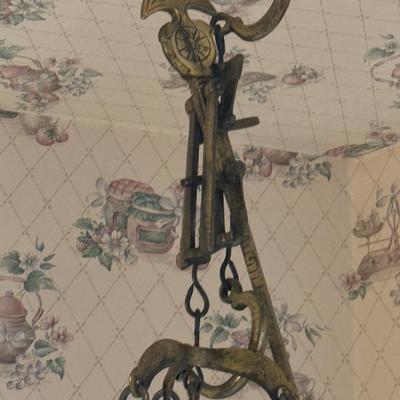 Vintage Brass hanging store product type scale