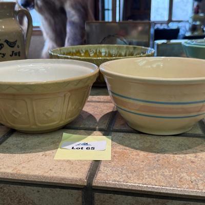 2 Vintage Ceramic Mixing Bowls - 1 McCoy 1 Mason Cash